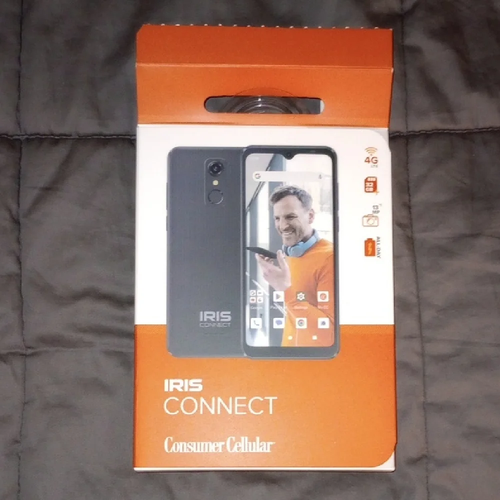 Motorola - IRIS Connect Smartphone - Black and Orange